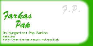 farkas pap business card